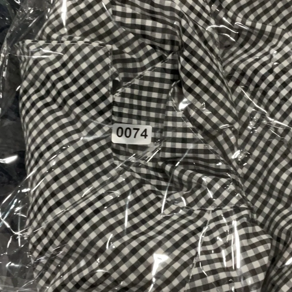 Black and White Checkered Women's Blouse